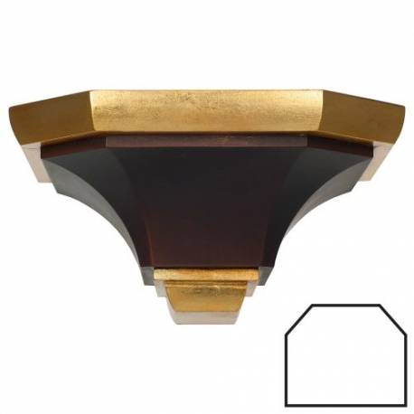 Houtsnijwerk Wandkonsool 10 Cm Gekleurd 