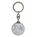 Porte-Clefs - Colombe-Paix - Email - 35 mm