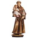 Statue en bois sculpté Saint Antoine 23 cm couleur