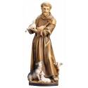 Statue en bois sculpté Saint François 15 cm couleur