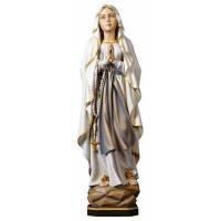 Houtsnijwerk beeld Onze Lieve Vrouw van Lourdes 18 cm gekleurd 