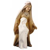Houtsnijwerk Herderin voor kerstfiguren van 16 cm/Gekleurd 