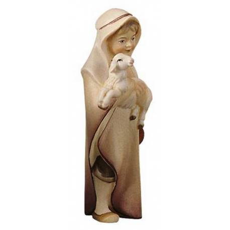 Houtsnijwerk Herdersjongen voor kerstfiguren van 16 cm/Gekleurd 
