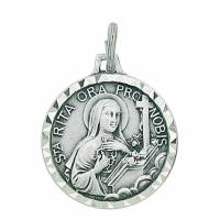 Medaille H. Rita - 18 mm - Metaal Verzilverd 