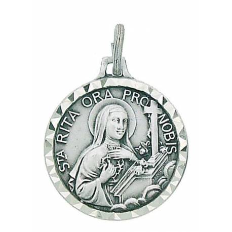 Medaille H. Rita - 18 mm - Metaal Verzilverd 