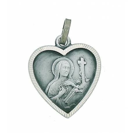 Medaille H Rita - 13X12 mm - Metaal Verzilverd 