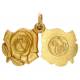 Medaille H Rita / H Antonius - 17 mm - Metaal Verguld 