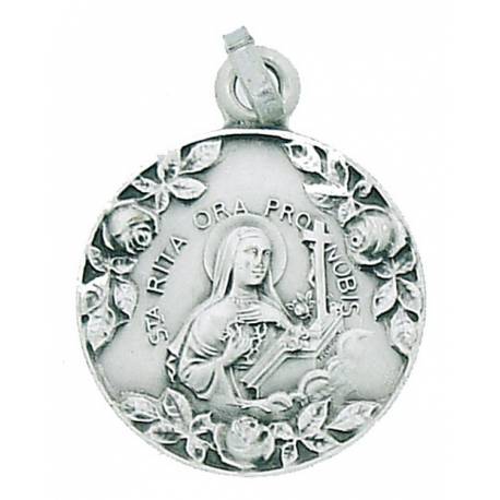 Medaille 18 mm - H Rita - Metaal Verzilverd 