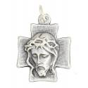 Kruisje Ecce Homo - 24 mm - Verzilverd 