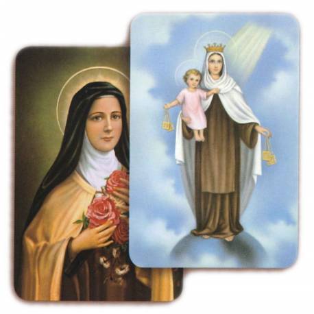 Carte 3D - 15 X 10 cm - Ste Thérèse / Vierge du Carmel
