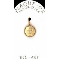 Medaille plaqué-goud - Scapulier - 12 mm 