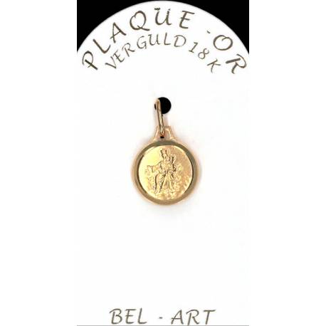 Medaille plaqué-goud - Scapulier - 12 mm 