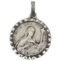 Medaille H. Rita - 16 mm - Metaal Verzilverd 