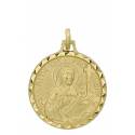 Médaille Ste Rita - 18 mm - Métal Doré