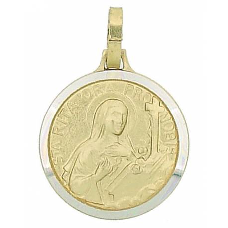 Medaille H. Rita - 16 mm - Metaal Verguld 