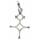 Croix 17 X 11 mm - Métal Argenté