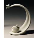 Nativité moderne en porcelaine blanche 16 x 23 cm