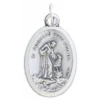 Médaille 22 mm Ov - St François avec loup