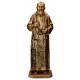 Beeld 40 Cm P Pio + Rozenkrans Bronze Afwerking 