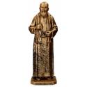 Beeld 40 Cm P Pio + Rozenkrans Bronze Afwerking 