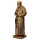 Beeld 40 Cm P Pio + Rozenkrans Bronze Afwerking 