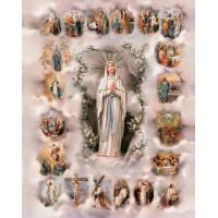 Poster 20 X 25 cm Vierge / Vie "or"