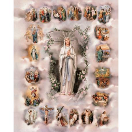 Poster 20 X 25 cm Vierge / Vie "or"