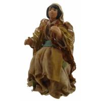 Santon Napolitain - 12 cm - Bergère assise