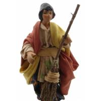 Santon Napolitain - 12 cm - Berger + balais
