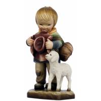 Houtsnijwerk Herder 15 Cm Gekleurd 