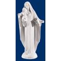 Vierge et Enfant - 35 cm - "marbre" blanc