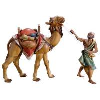 Chameau+bagages+page : crèche de Noël en bois Ulrich 15 cm