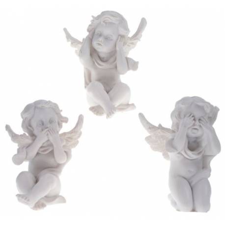 Ange assis sagesse - 7 cm - 3 / set - 12 / Bte