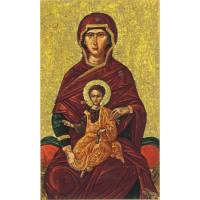 Prentje-Ikoon Maria + Kind 10.5 X 6.5 Cm 