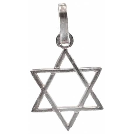Medaille Davidster - Metaal Verzilverd 