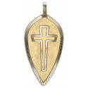 Médaille 27 mm x 15 mm Motif Croix Métal doré