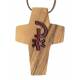 Croix s/cordon - 50 x 35 mm - Bois d'olivier