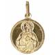 Médaille 15 mm Scapulaire Métal Doré