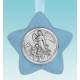 Cadre - Argent Bilaminé - 10 X 10 cm - Ange Gardien - Bleu