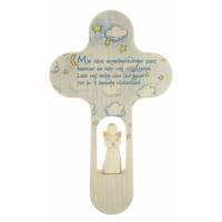 Croix Murale 21 cm avec Ange - Nuages - NL