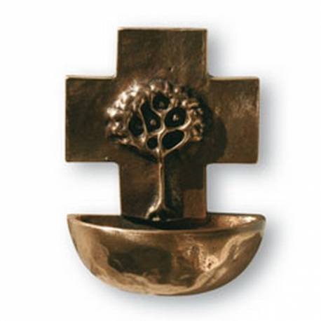 Wijwatervat 12 Cm Levensboom Brons 