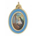 Médaille Ovale - Ste Rita - Bord Bleu