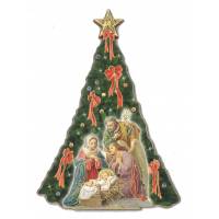 Sapin / Nativité - 7 X H11 Cm - A poser / A pendre
