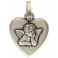 Medaille Engel - 14 mm - Met Verzilverd 