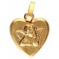 Medaille Engel - 14 mm - Met Verguld 