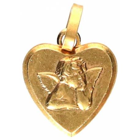 Medaille Engel - 14 mm - Met Verguld 