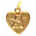 Medaille Engel - 14 mm - Met Verguld 