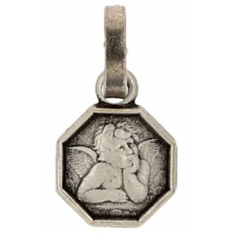 Médaille Ange - 8 mm - Métal Argenté