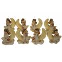 Ange sur lune - 10 cm - 4 / set
