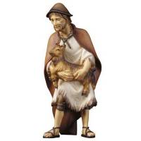 Berger Avec Chevreau : crèche de Noël en bois Ulrich 15 cm